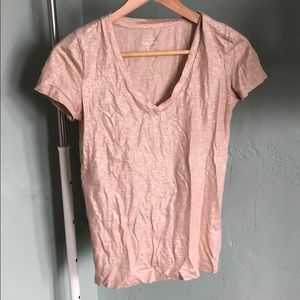 JCrew metallic shimmer tee XXS